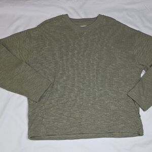 Olive Green Long Sleeve Sweater Large